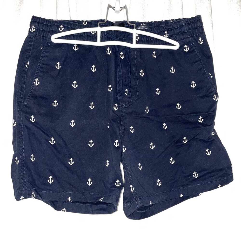 H&M Anchor Pattern Cotton Drawstring Shorts